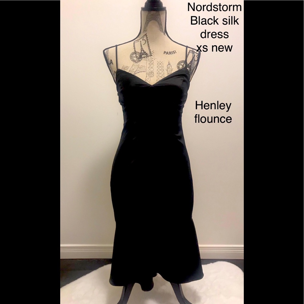 Black silk dress